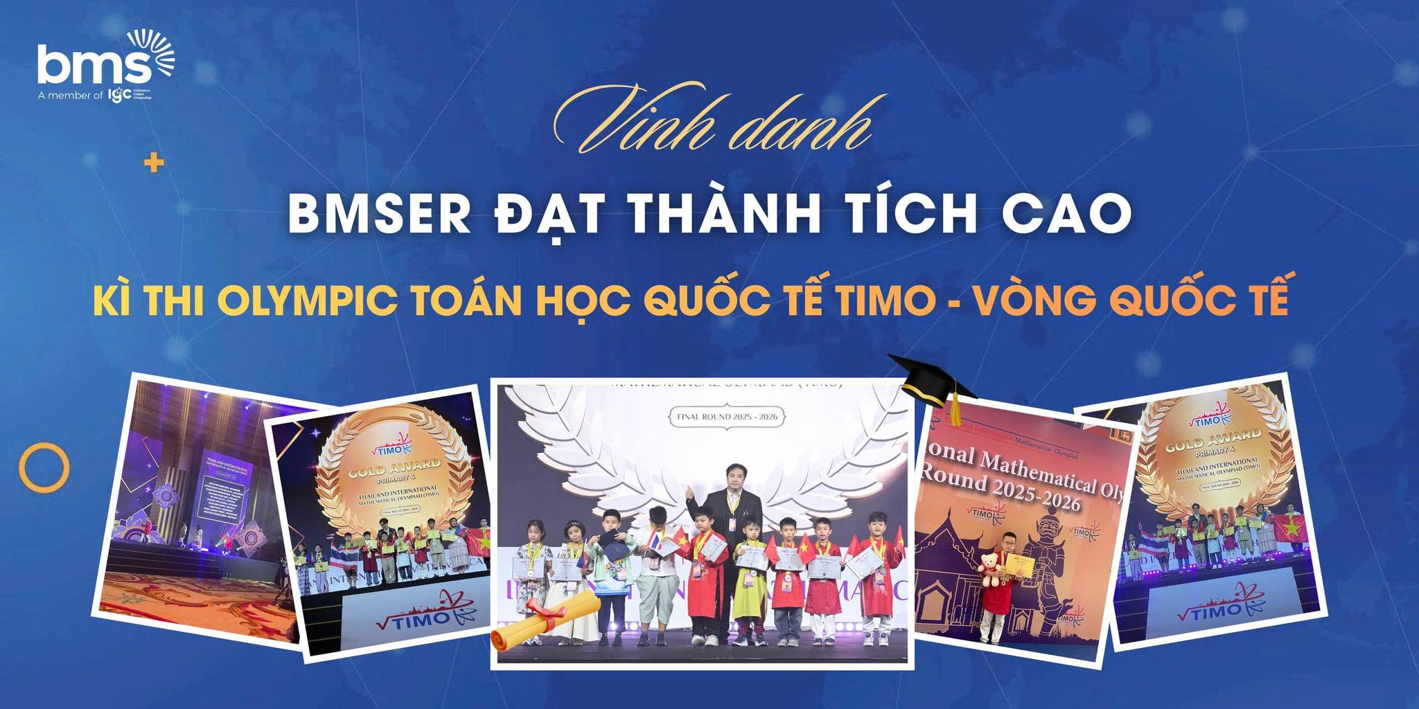 Vinh danh BMSers đạt thành tích cao tại Kỳ thi Olympic Toán học Quốc tế TIMO vòng quốc tế