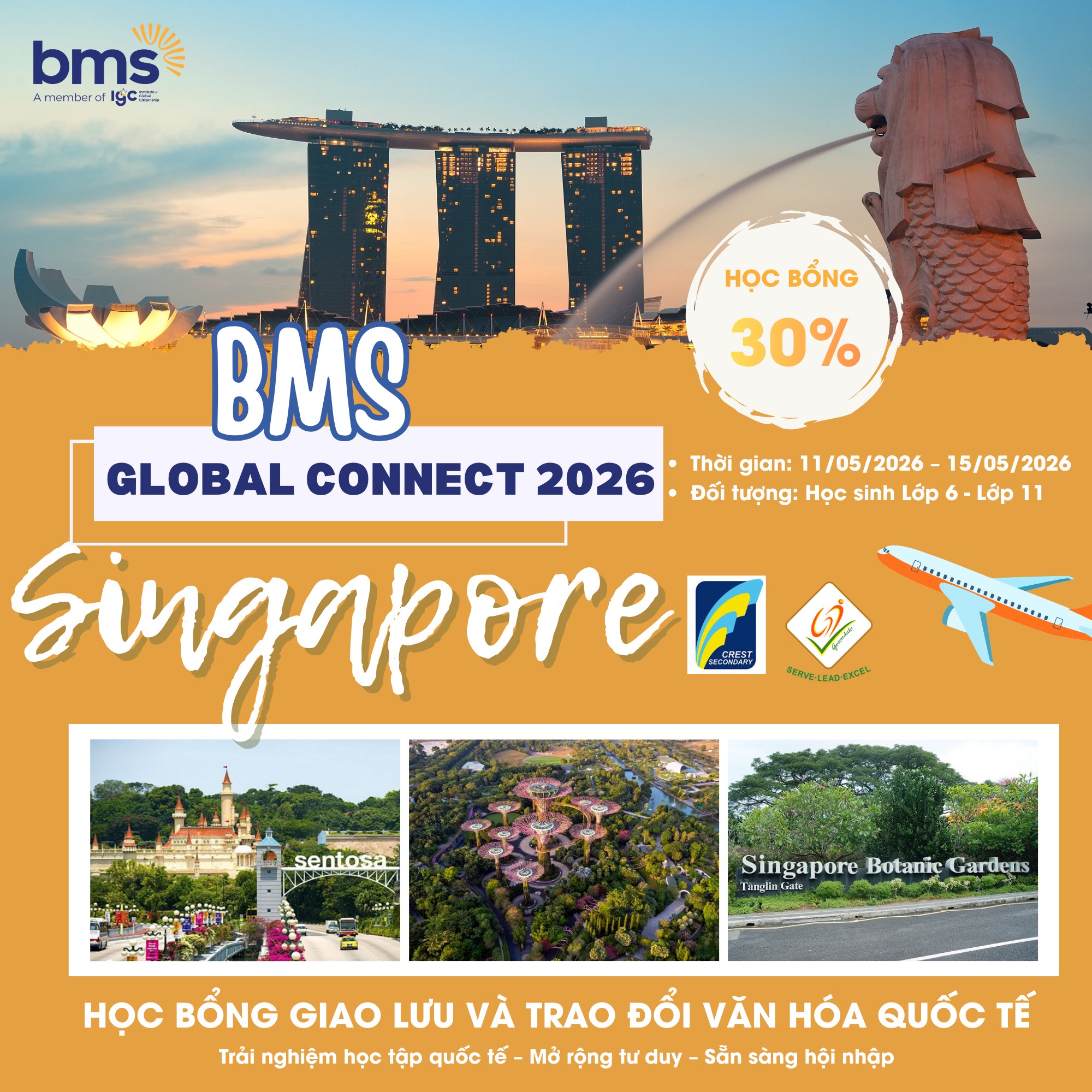 Học bổng giao lưu và trao đổi văn hóa quốc tế 5 ngày tại Singapore được thiết kế như thế nào để tối ưu trải nghiệm học tập?