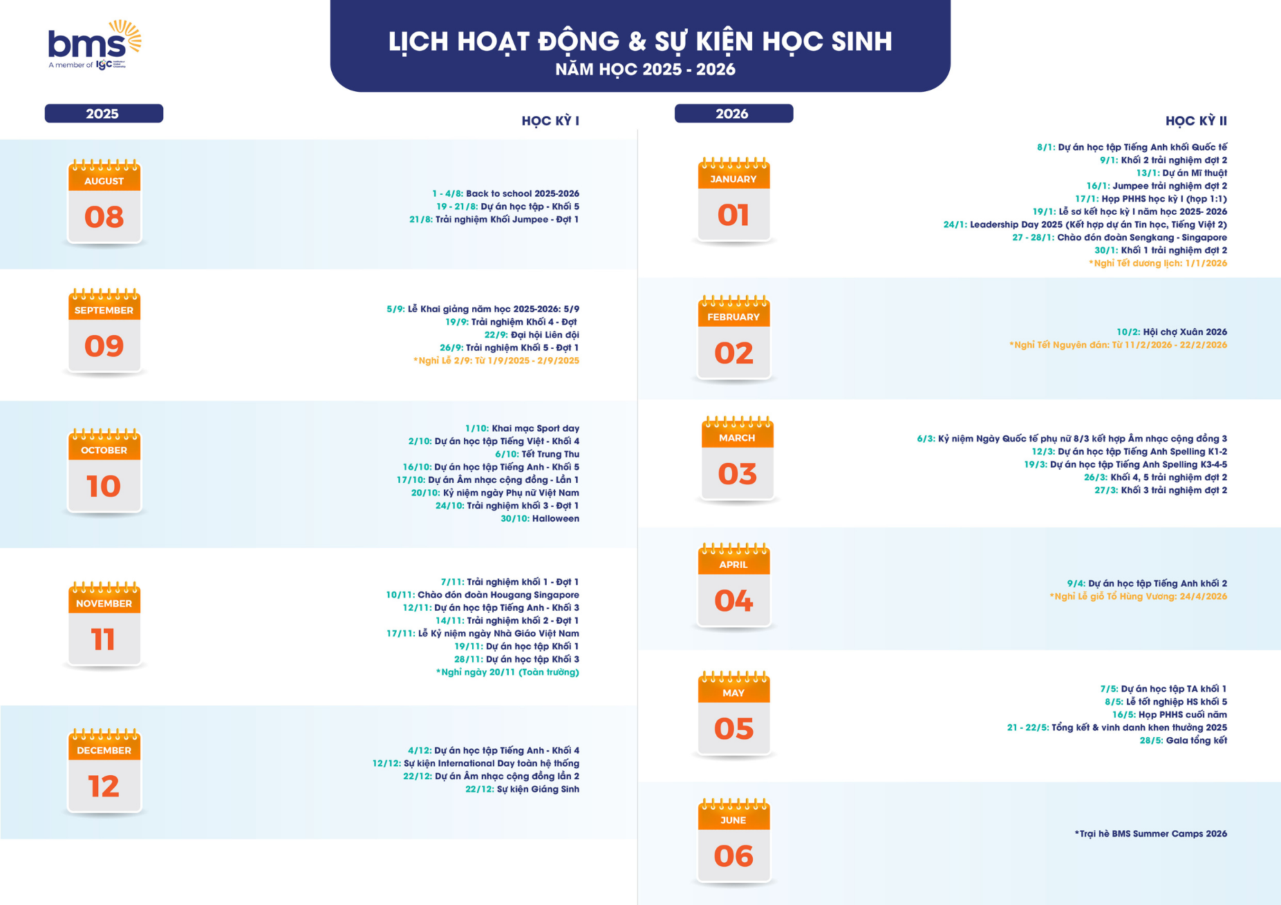 Lịch Tiểu học