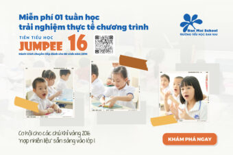 Tặng tuần học miễn phí Tiền tiểu học Jumpee 16 cho trẻ sinh năm 2016