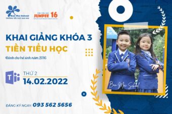 Tuyển sinh khóa 3: Tiền Tiểu học Jumpee cho trẻ sinh năm 2016