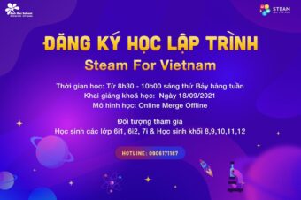 BMSERS ĐĂNG KÍ HỌC LẬP TRÌNH STEAM FOR VIỆT NAM