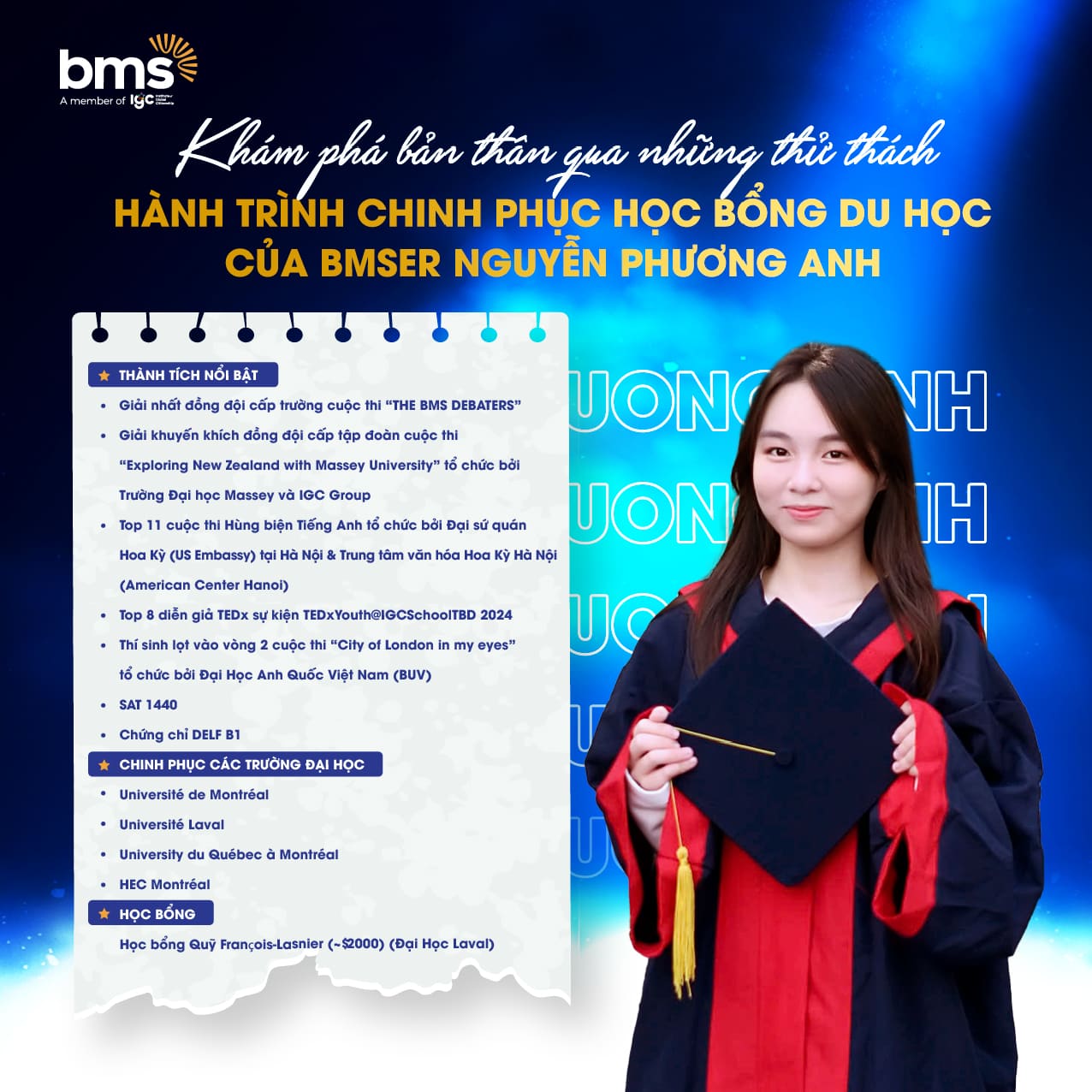 Hành trình chinh phục học bổng du học của BMSer Nguyễn Phương Anh - 12T