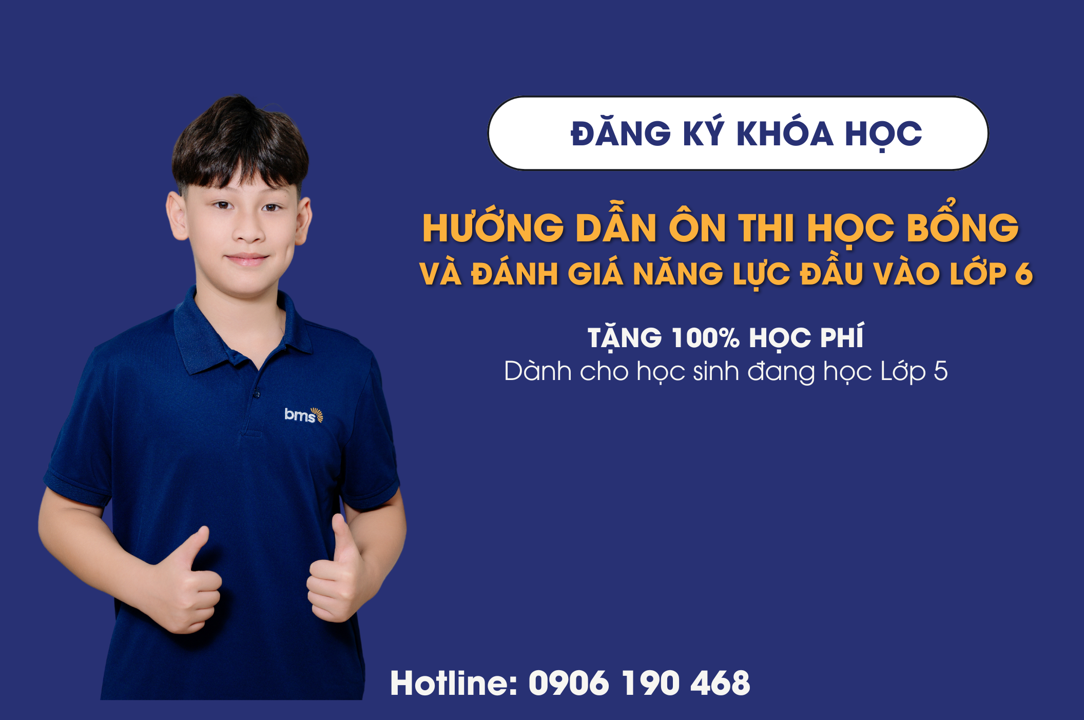 Đăng ký khóa học: Hướng dẫn ôn thi học bổng và đánh giá năng lực đầu vào Lớp 6